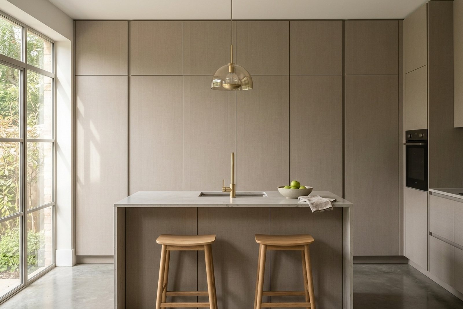 Kitchen cabinet fronts refaced with Bodaq textured interior film